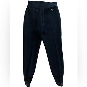 VINTAGE Obermeyer Ladies 10L Stirrup Ski Pants Black Wool Blend Made In Japan